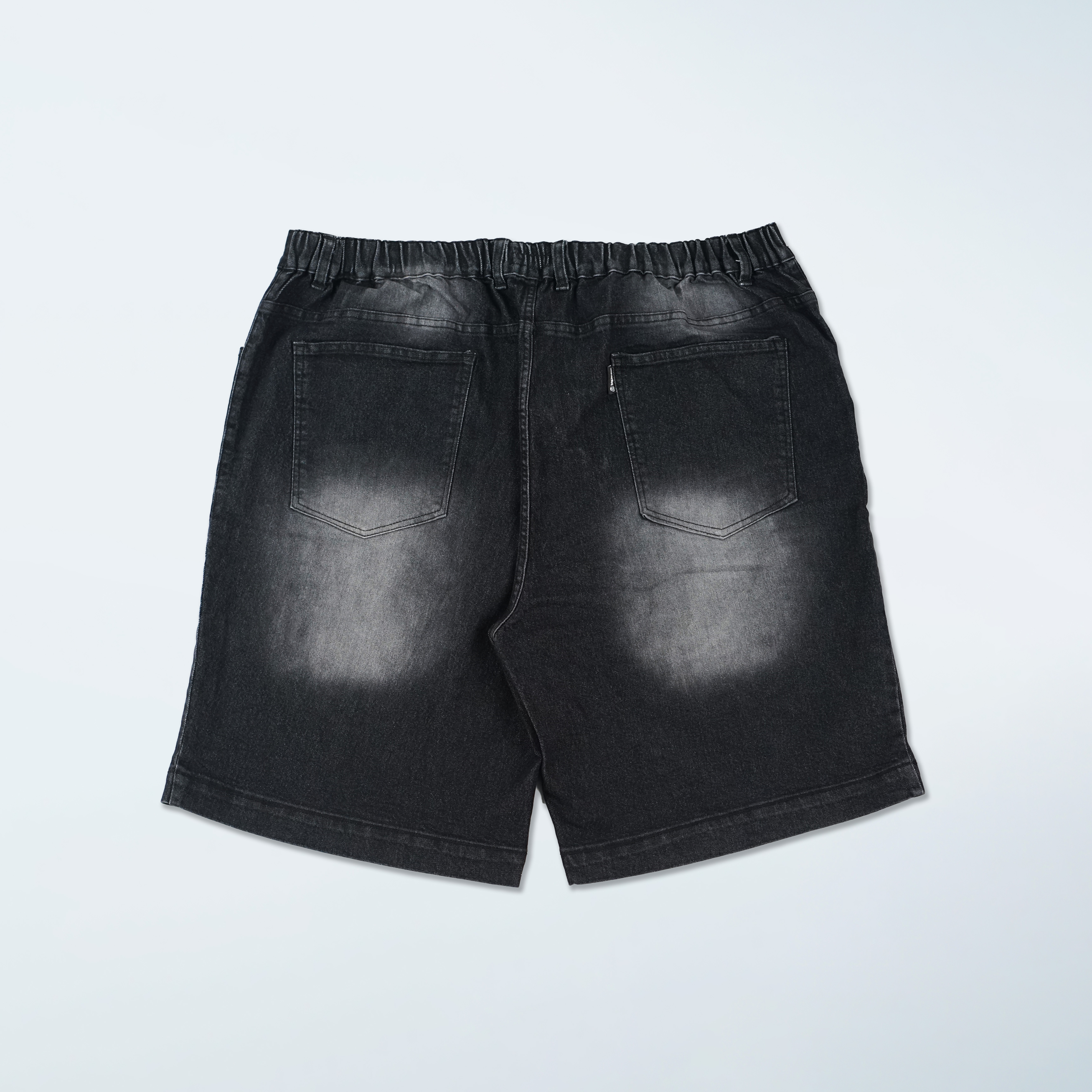 Forzano - Celana Jeans Pendek Jorts Pria Stretch Washed Black Big Size 42-54 | bigjordan 5