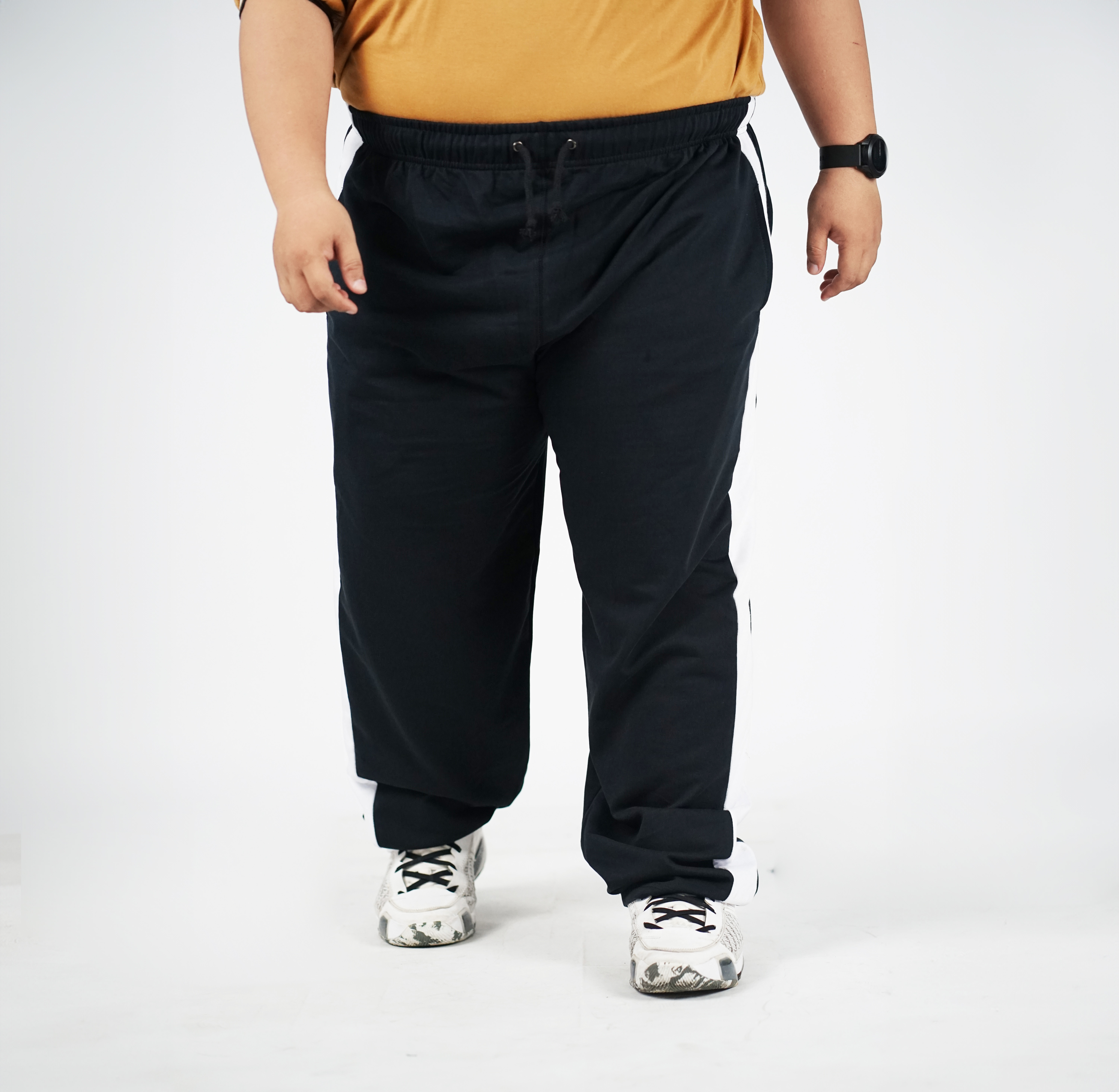 TRACKPANTS HITAM PUTIH BIG SIZE 42 44 2