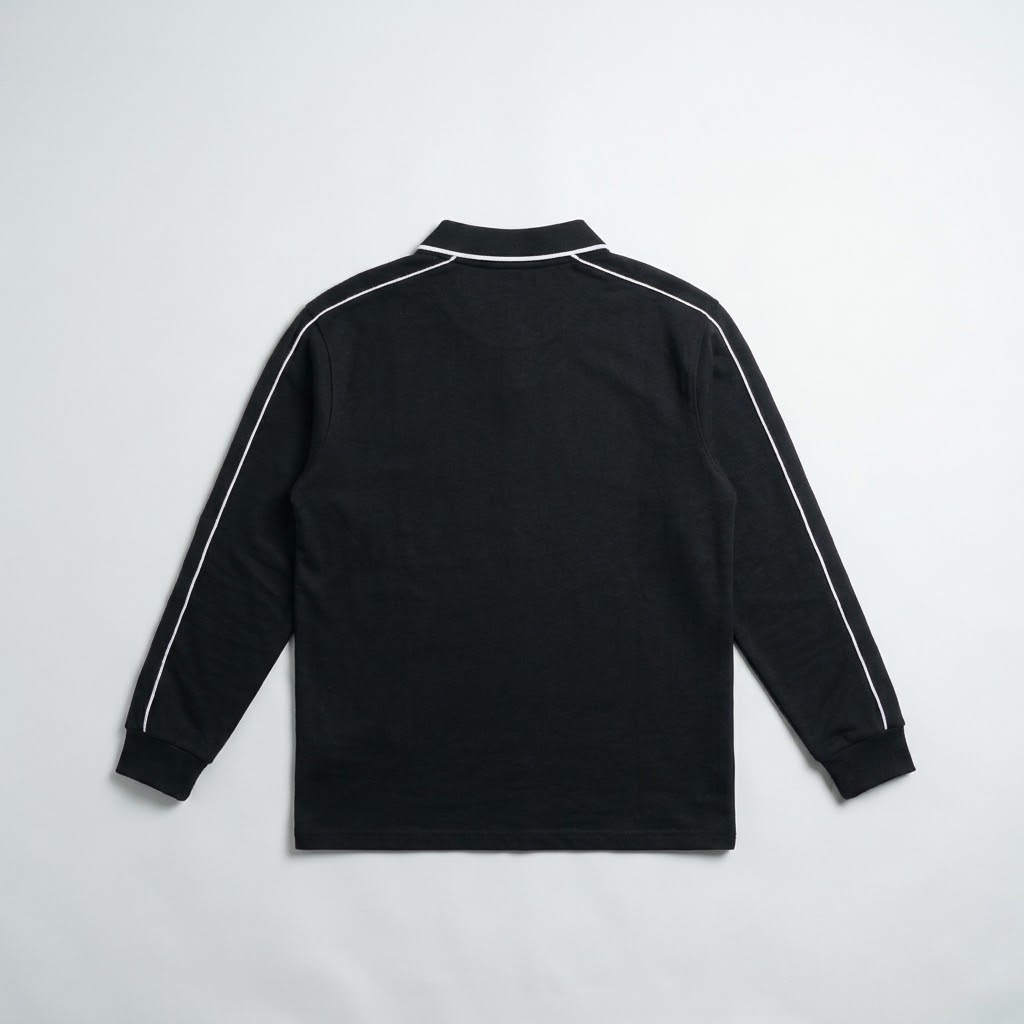 Weston - Polo Shirt Hitam Lengan Panjang Big Size | bigjordan 4