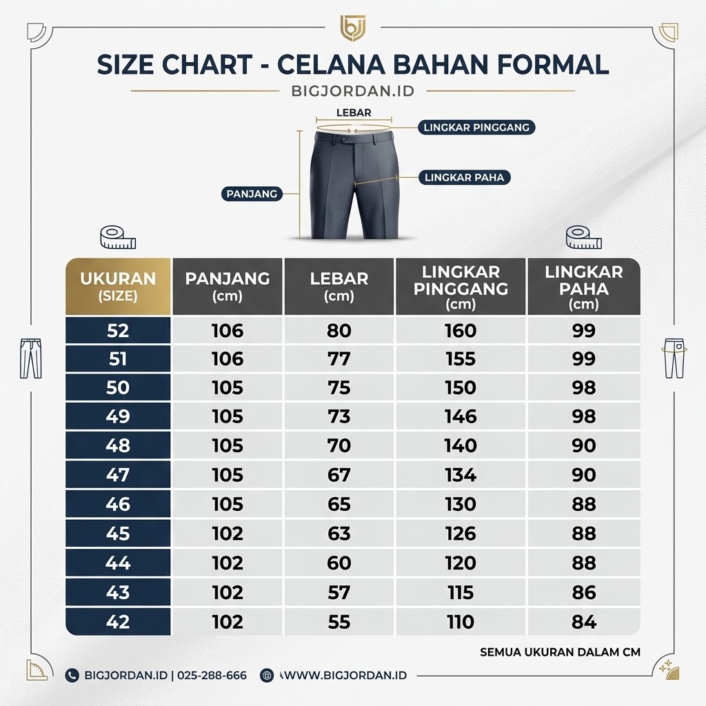 TIAMOVIC - Celana Bahan Formal Big Size Pria Khaki - BigJordan 3