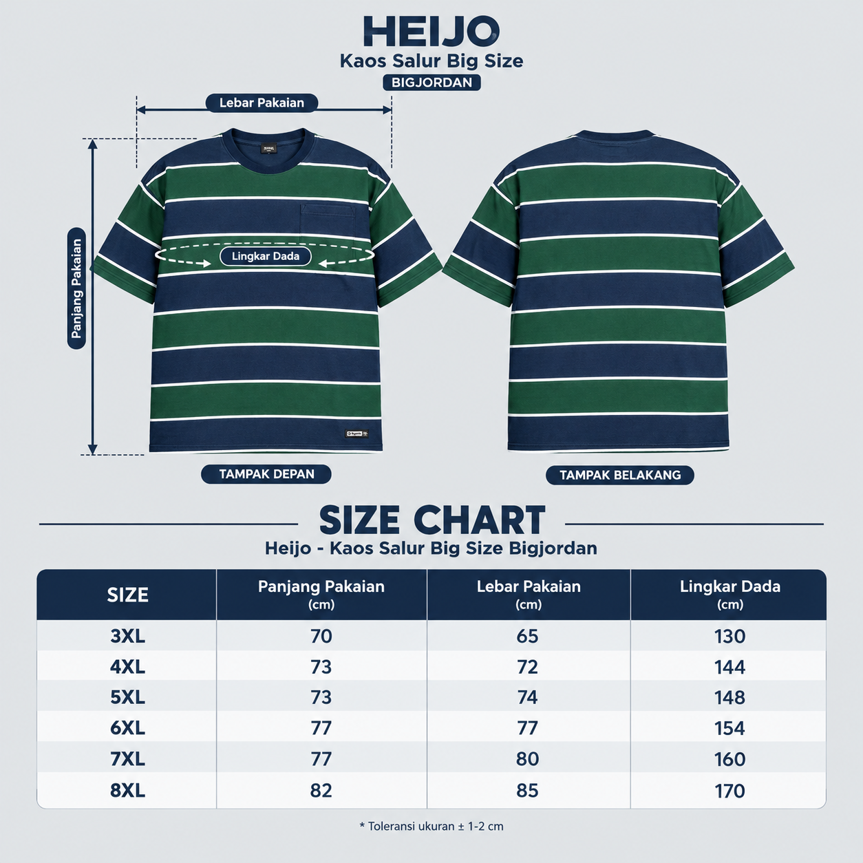 Heijo Kaos Salur Pocket Big Size – Boxy Oversize - Bigjordan 6