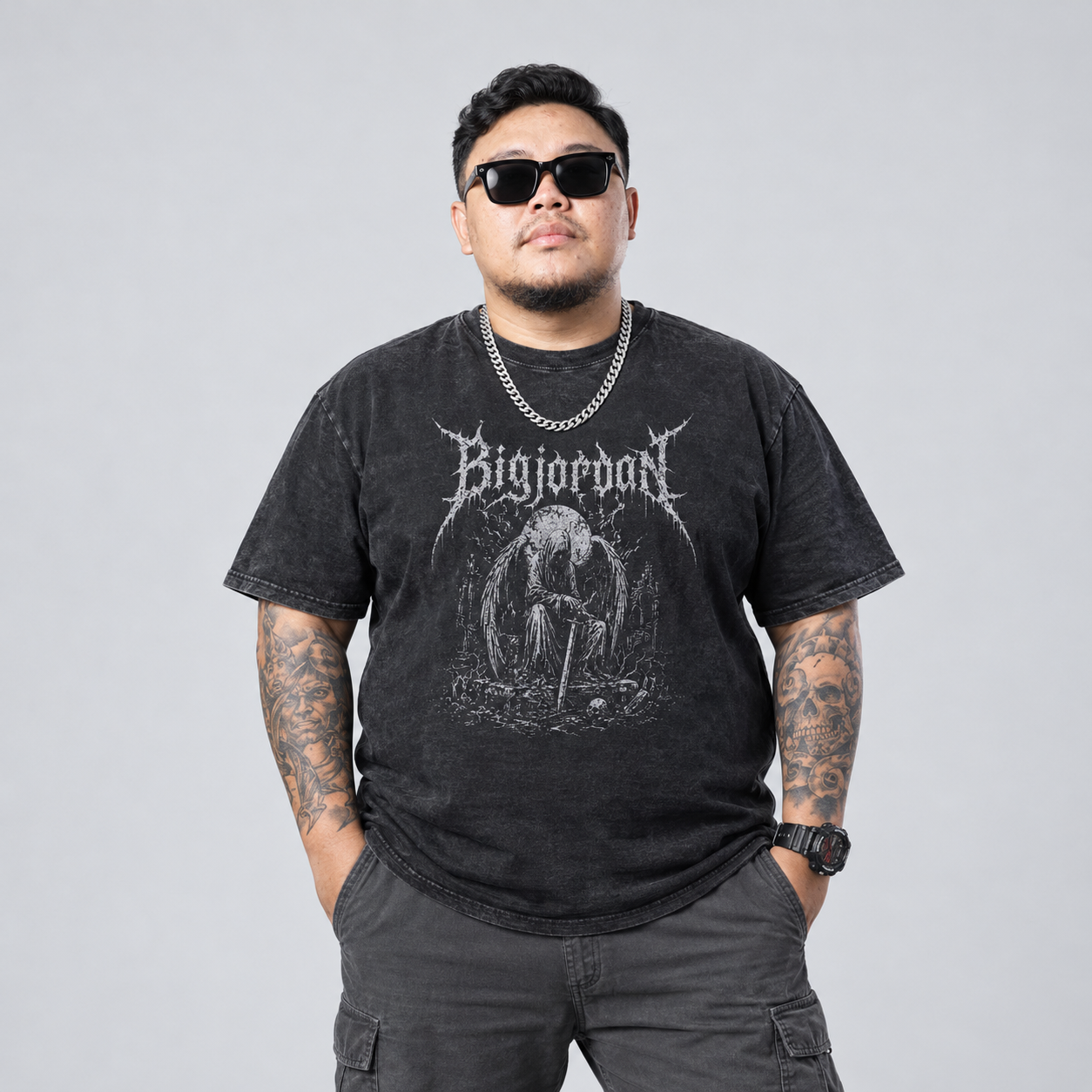 Bigjordan - Phantom Kaos Washed Big Size Boxy Oversize Cotton Combed 24s
