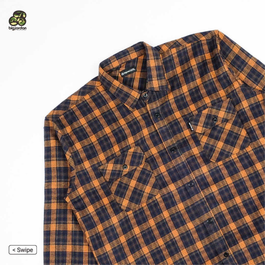 LIVORNO - Kemeja Flannel Big Size Pria Ukuran Jumbo 4XL-8XL | bigjordan 4