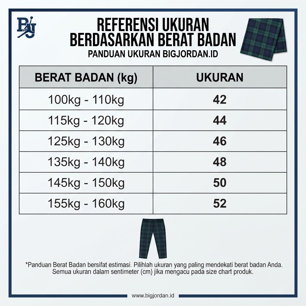 Monza - Celana Panjang Big Size Motif Tartan Hitam | Bigjordan 4