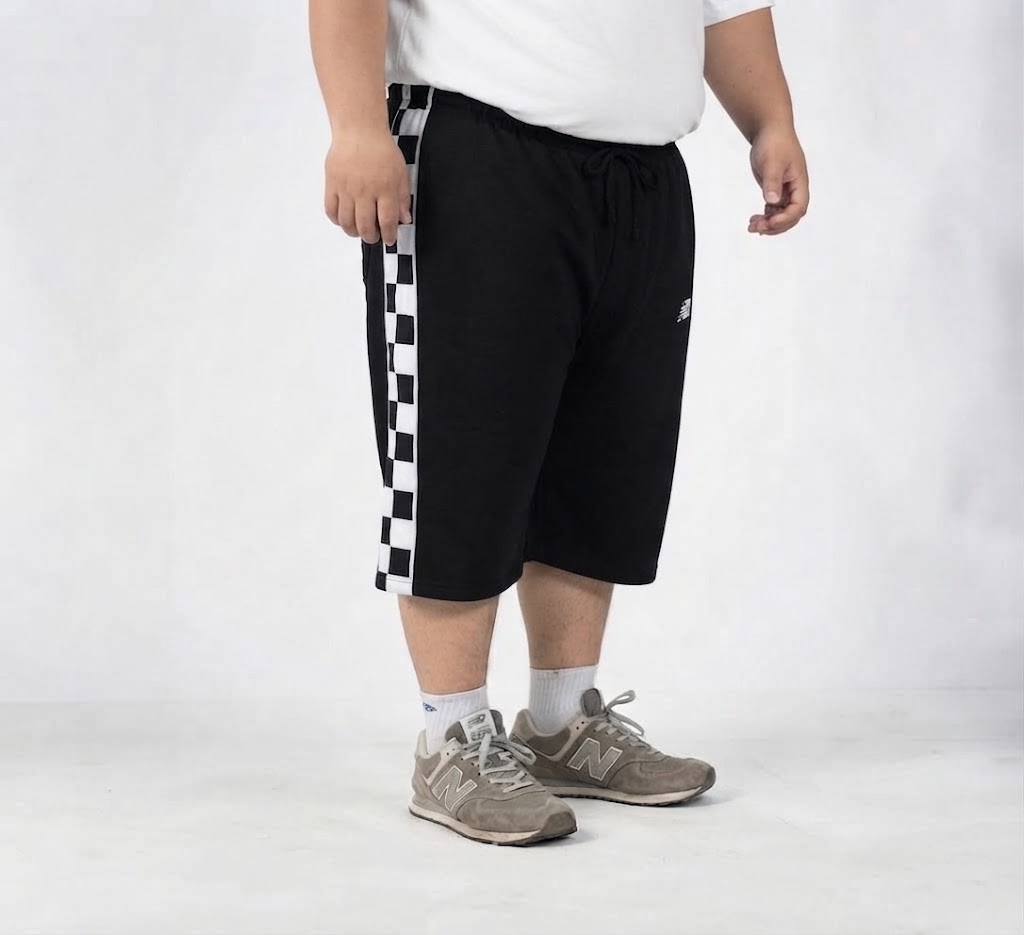 BLANCOVIC - Celana Pendek Pria Big Size Jumbo Ukuran 42-52 Nyaman & Adem Warna Hitam | BigJordan