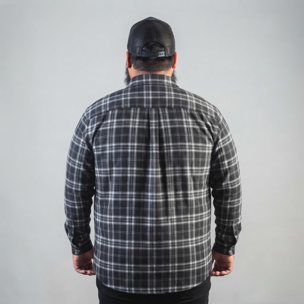 BLACK PANTHER - Kemeja Flannel Big Size Pria Ukuran Jumbo 4XL-8XL | bigjordan 2
