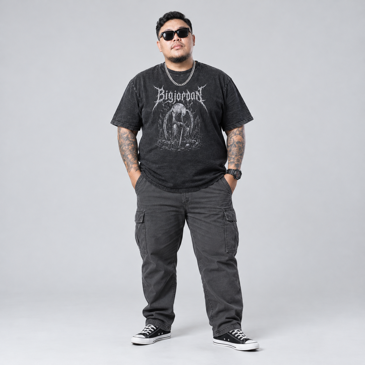 Bigjordan - Phantom Kaos Washed Big Size Boxy Oversize Cotton Combed 24s 3