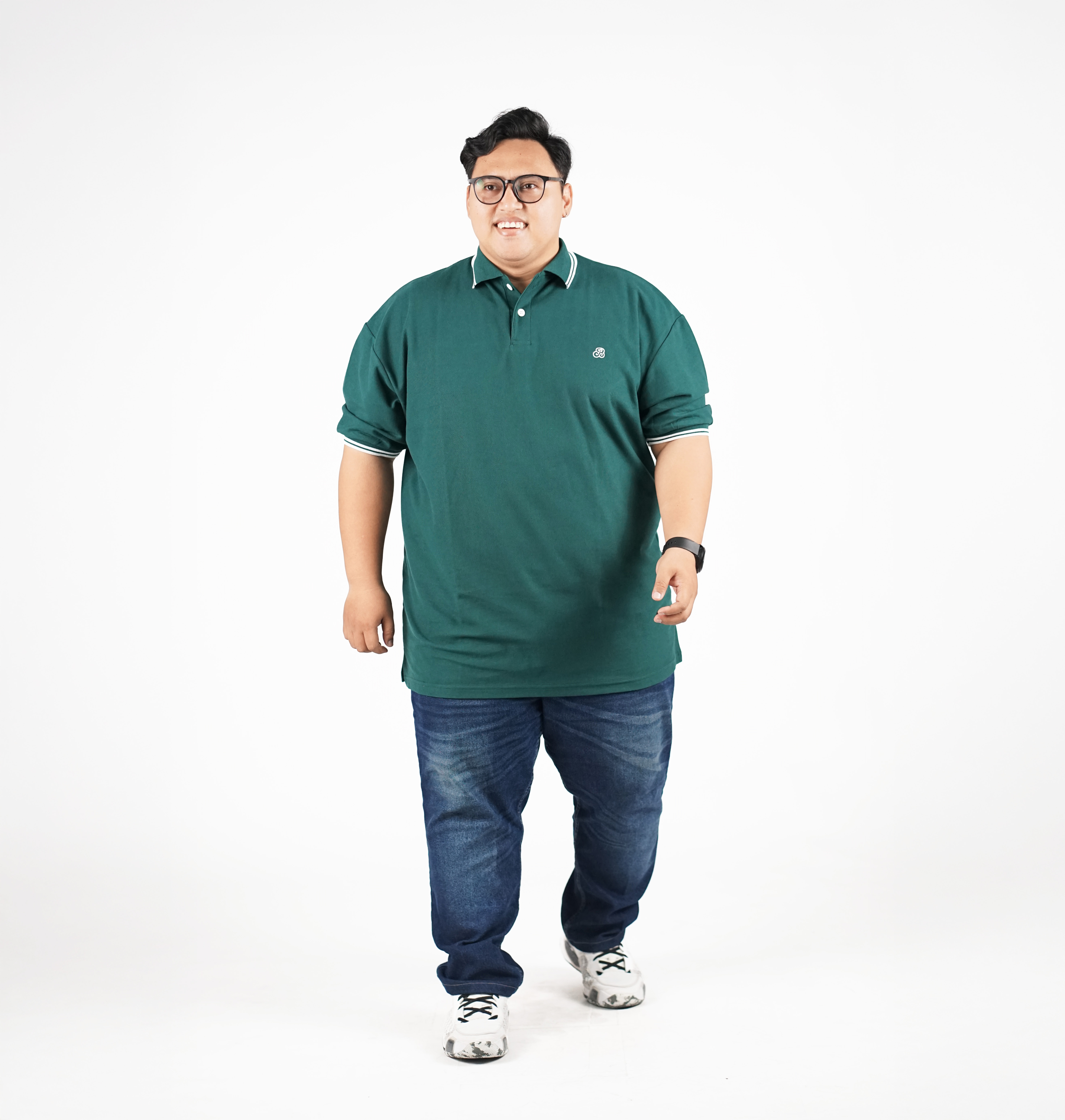 FOGLIA POLO SHIRT HIJAU LIST PUTIH 5