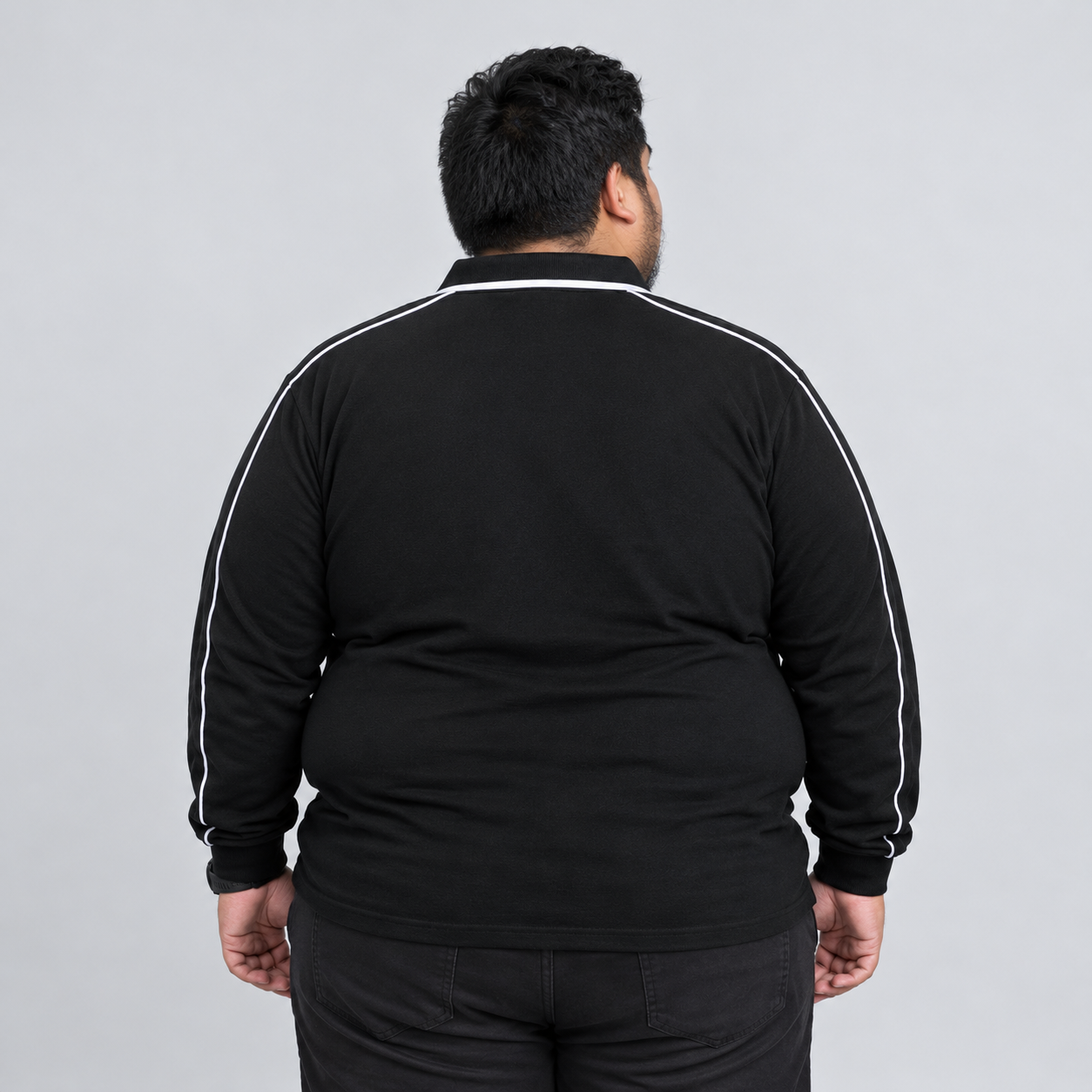 Weston - Polo Shirt Hitam Lengan Panjang Big Size | bigjordan 2