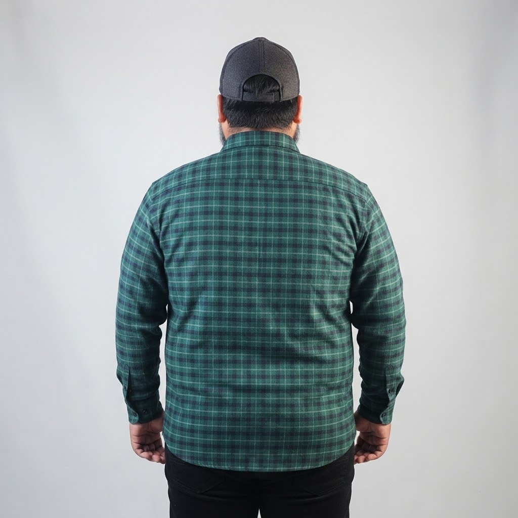 LEAFY GREEN - Kemeja Flannel Big Size Pria Ukuran Jumbo 4XL-8XL | bigjordan 2
