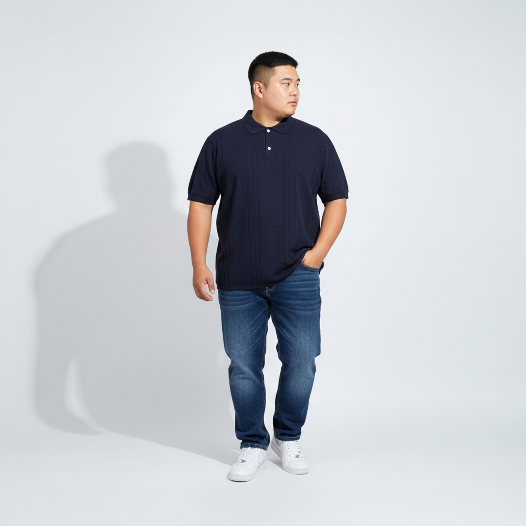 AZZURRO - POLO SHIRT AKRILIK BIRU TUA 5