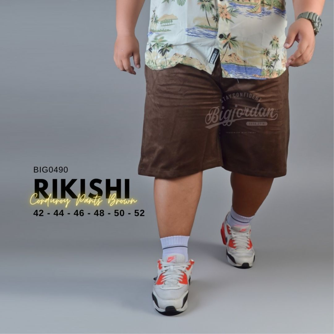 RIKISHI - CELANA CORDUROY PENDEK BROWN 6