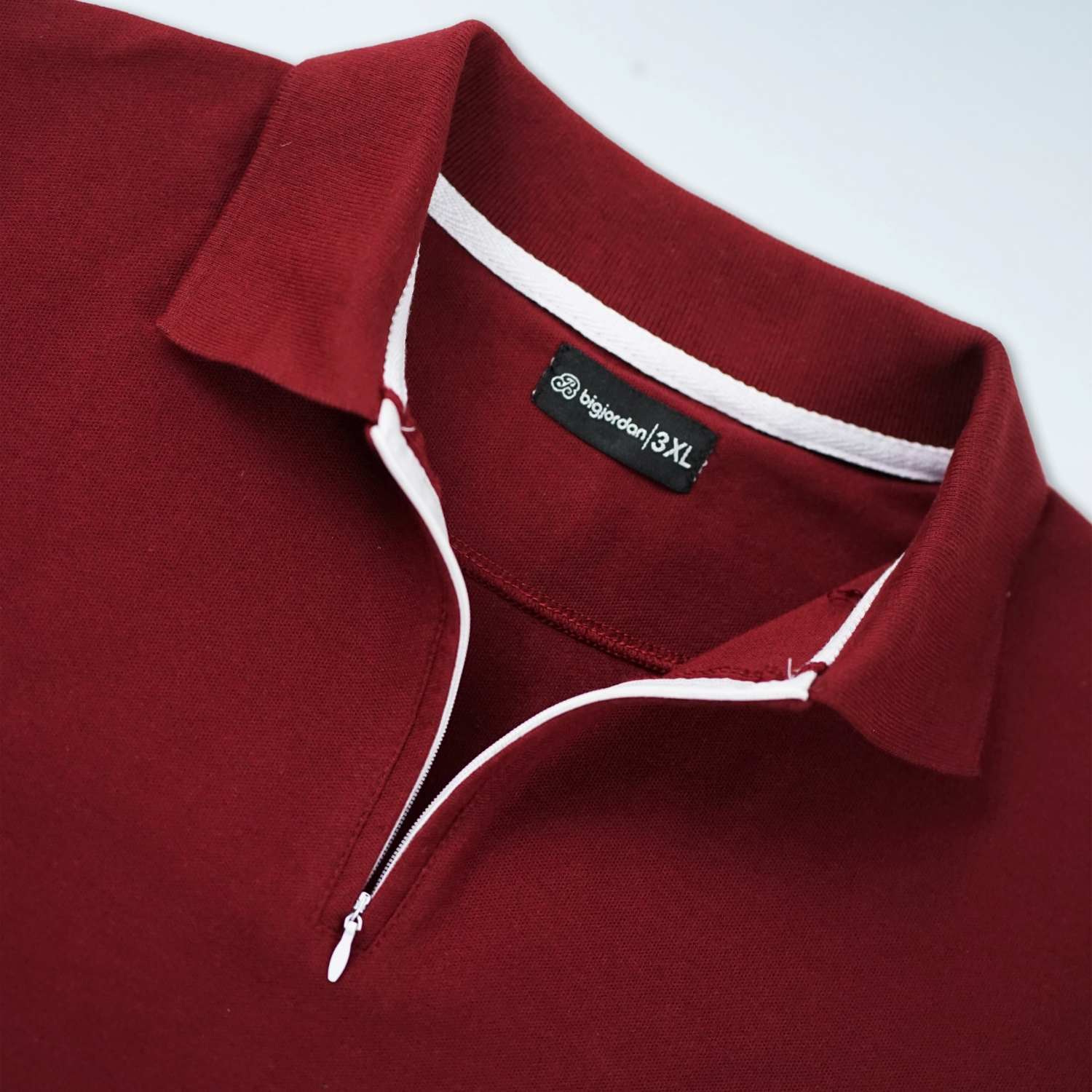 ELKAN - POLO SHIRT ZIPPER BURGUNDI 5