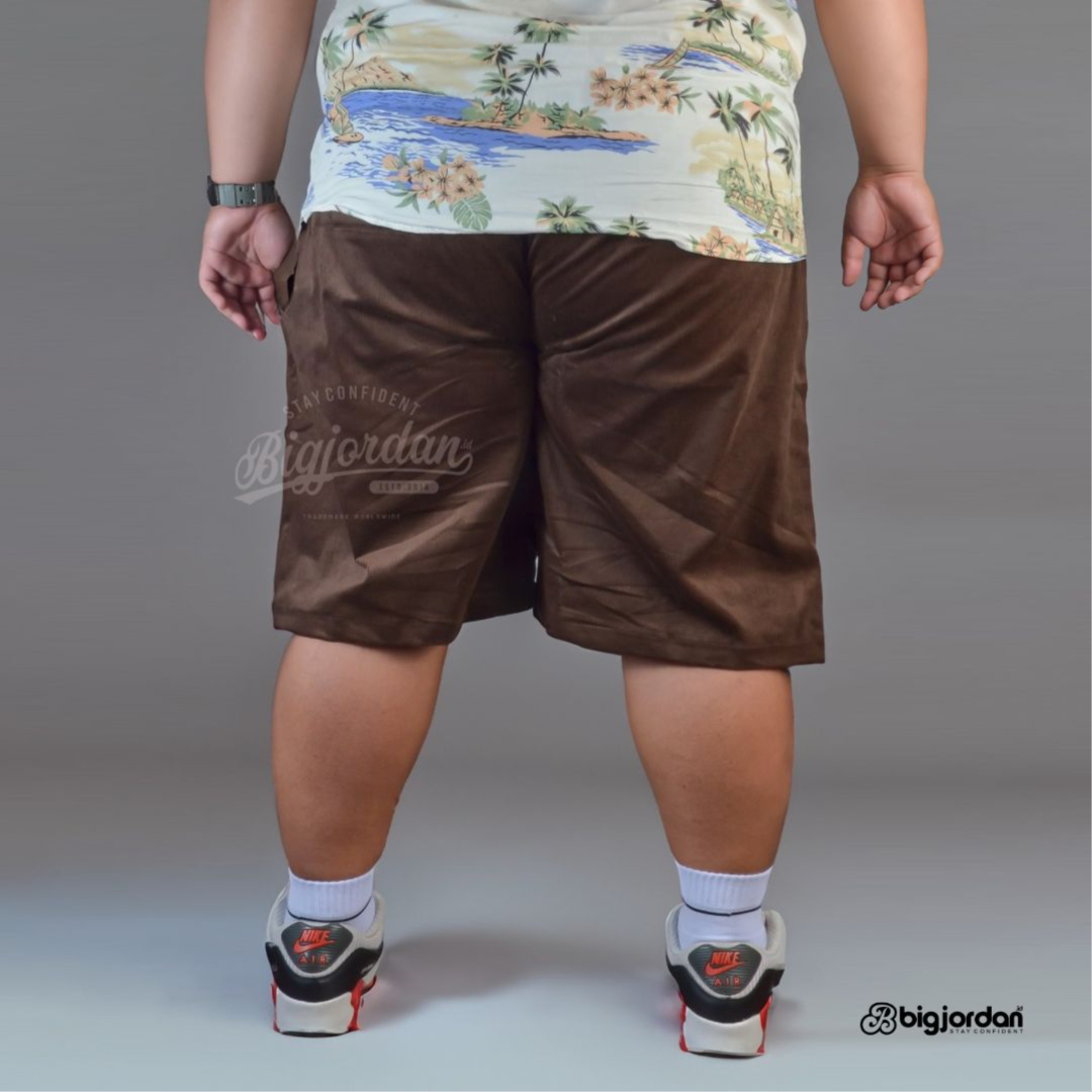 RIKISHI - CELANA CORDUROY PENDEK BROWN 3