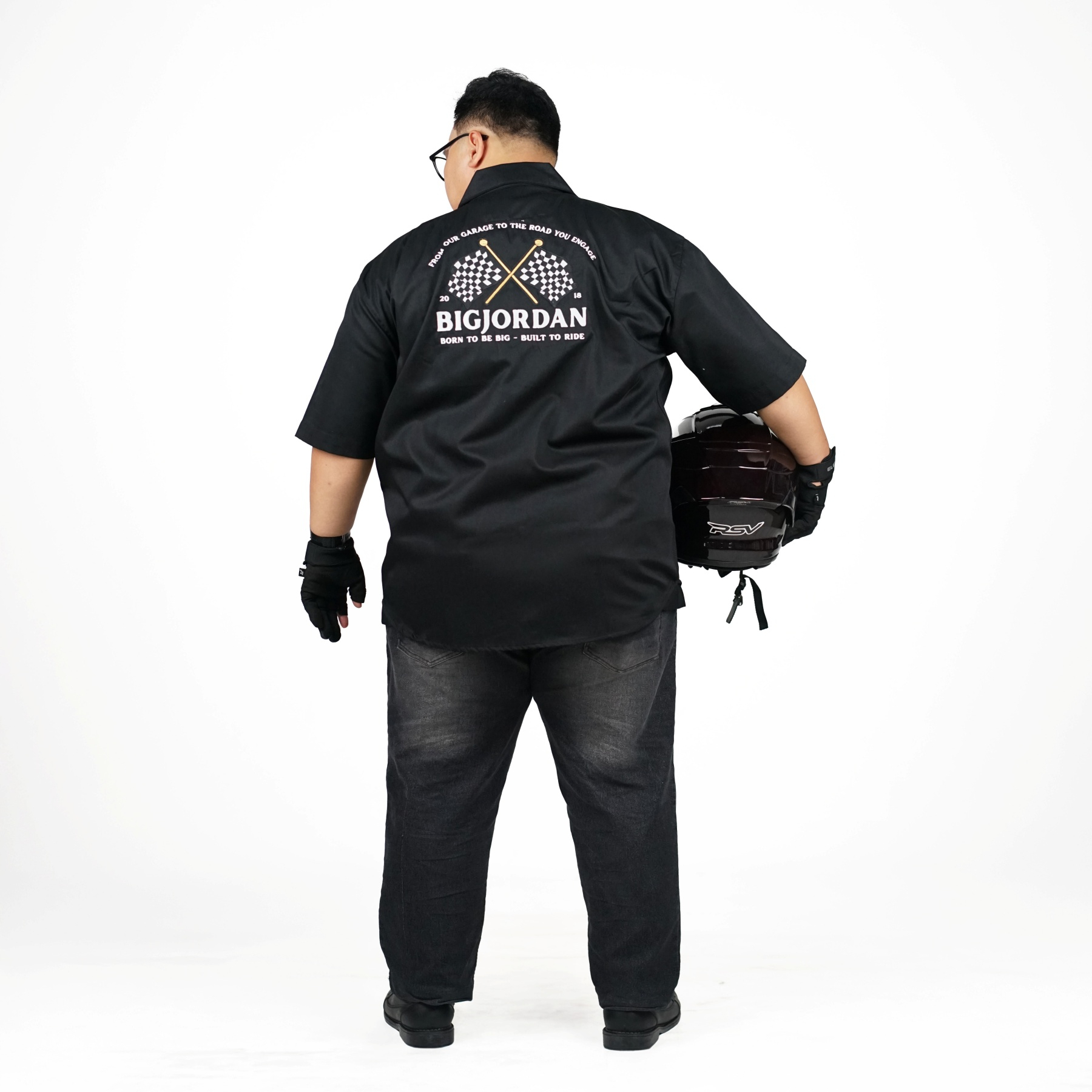 ROADSTER WORK SHIRT BIG SIZE – CUSTOM MOTO BLACK 4