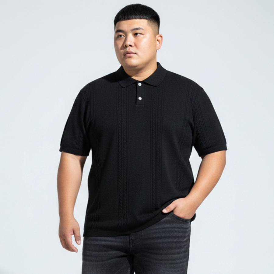 AZZURRO - POLO SHIRT AKRILIK HITAM 6